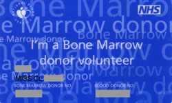 Bone Marrow Donation Card